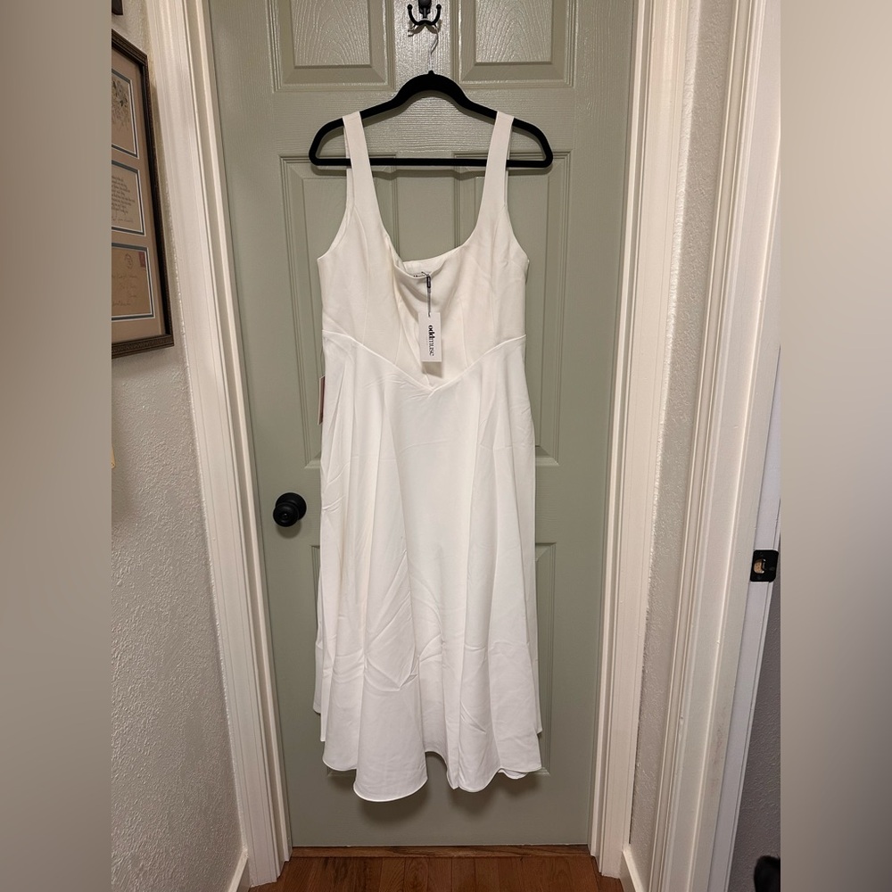 The Ultimate Muse High Waist Square Neck Midi Dress